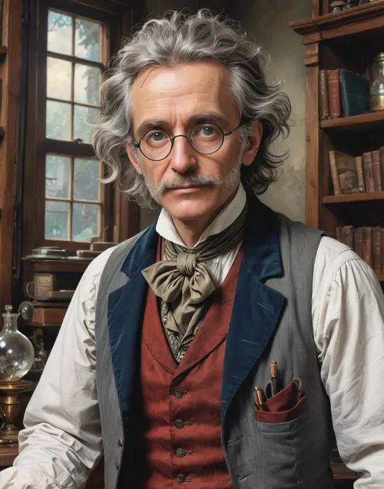 Prof. Puddlewig; historian of Flawed Realms and the fantasy world of Iosia