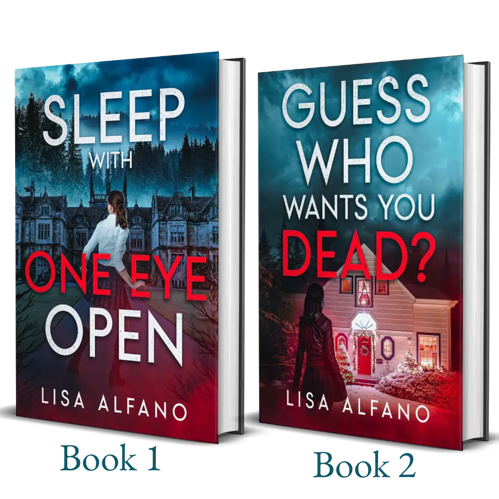 Teen YA Boarding School Thriller Series, PMS Girls Saga, Lisa Alfano, Sleep With One Eye Open, Guess Who Wants You Dead?